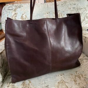 HOBO Brown Large Leather Shoulder Tote Bag